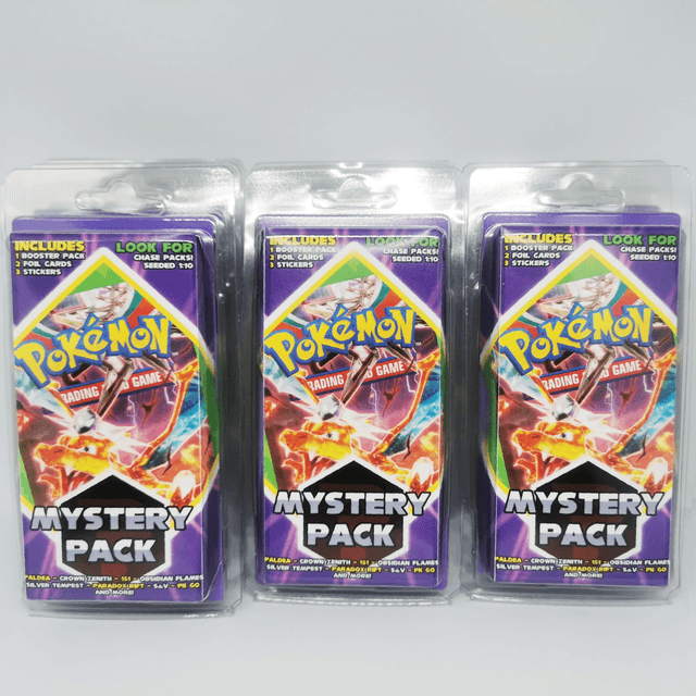 Pokemon Mystery Pack - 1 Booster + 2 Holos + Stickers