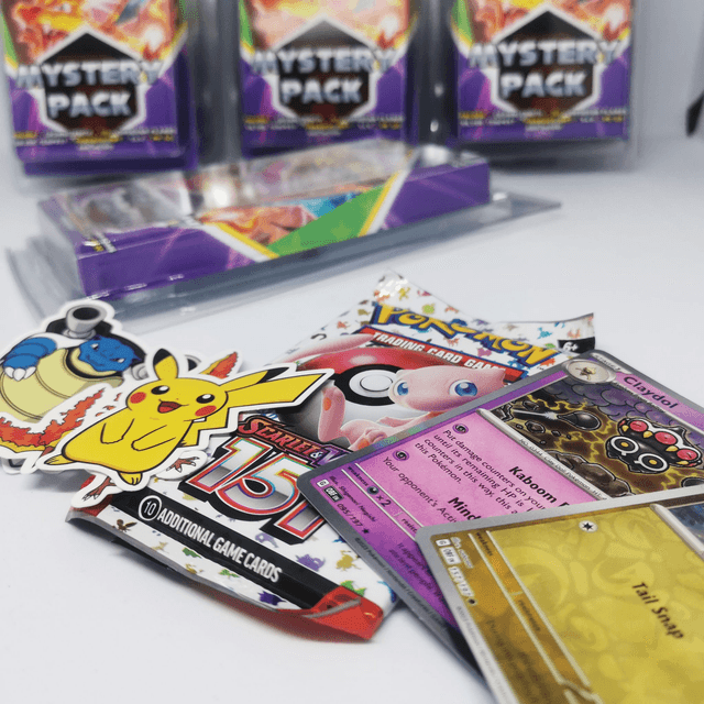 Pokemon Mystery Pack - 1 Booster + 2 Holos + Stickers